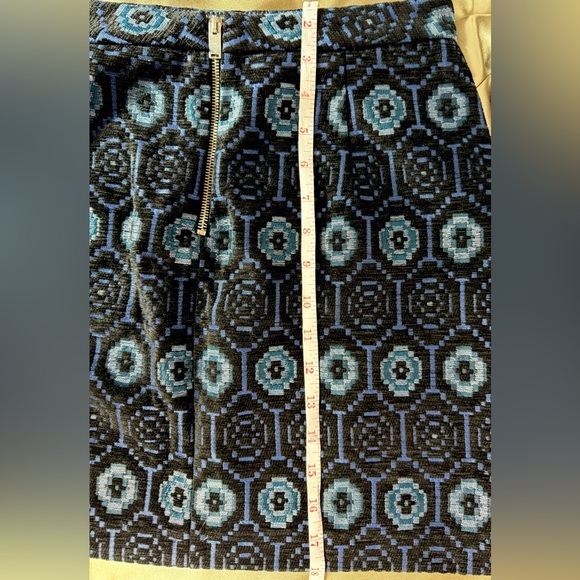 Zara‎ Black and Blue Geometric Mini Skirt - Picture 7 of 12